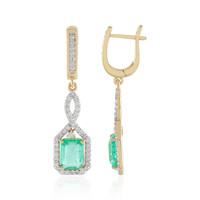 14K AAA Zambian Emerald Gold Earrings (SUHANA)