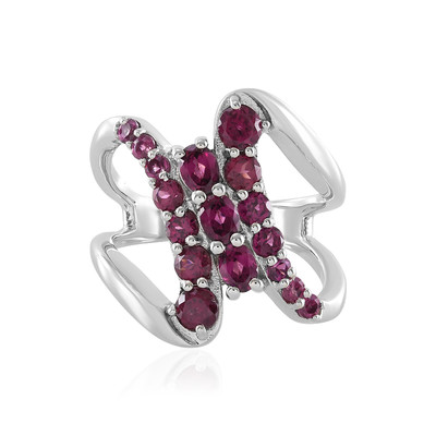 Rhodolite Silver Ring