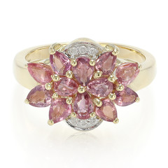 10K Unheated Padparadscha Sapphire Gold Ring