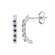 Blue Sapphire Silver Earrings