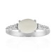 White Opal Silver Ring