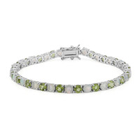 Burmese Peridot Silver Bracelet