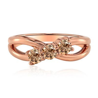 14K SI1 Argyle Rose De France Diamond Gold Ring (Annette)