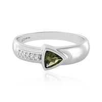 Moldavite Silver Ring