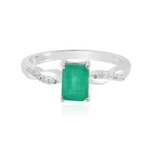 Zambian Emerald Silver Ring