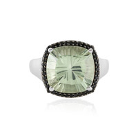 Green Amethyst Silver Ring