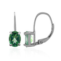 Butterfly Green Topaz Silver Earrings