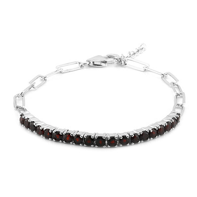 Garnet Silver Bracelet