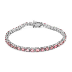 Pink Tourmaline Silver Bracelet