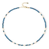 Neon Blue Apatite Silver Necklace (Riya)
