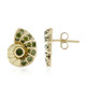 9K I3 Green Diamond Gold Earrings