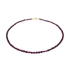 Magenta Garnet Silver Necklace