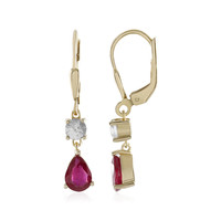 Madagascar Ruby Silver Earrings