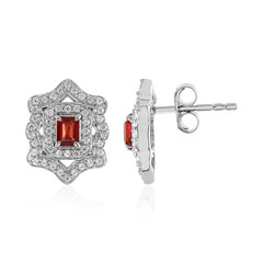 Tanzanian Ruby Silver Earrings