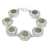 Ancient Widows Mite Prutah Coin Silver Bracelet