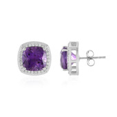 Siberian Amethyst Silver Earrings