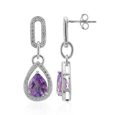 Amethyst Silver Earrings