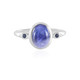 Blue Star Sapphire Silver Ring