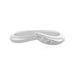 I4 (J) Diamond Silver Ring