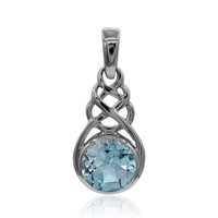 Sky Blue Topaz Silver Pendant