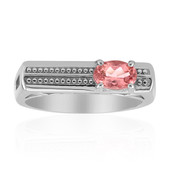 Pink Tourmaline Silver Ring