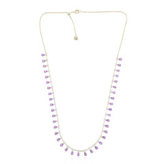 9K Ceylon Purple Sapphire Gold Necklace