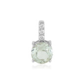 Green Amethyst Silver Pendant