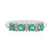 Colombian Emerald Silver Ring