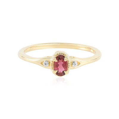 Pink Tourmaline Silver Ring