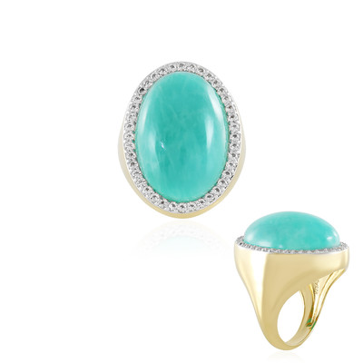 Amazonite Silver Ring