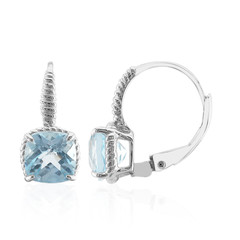 Sky Blue Topaz Silver Earrings