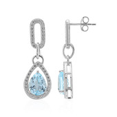 Sky Blue Topaz Silver Earrings