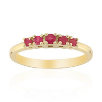 14K Red Beryl Gold Ring