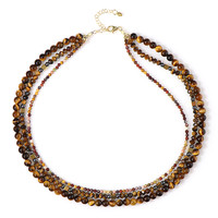 Tiger´s Eye Silver Necklace (Riya)