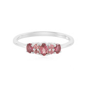 Pink Tourmaline Silver Ring