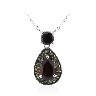 Garnet Silver Necklace