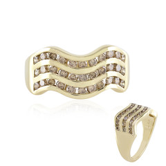 9K I2 Champagne Diamond Gold Ring (de Melo)