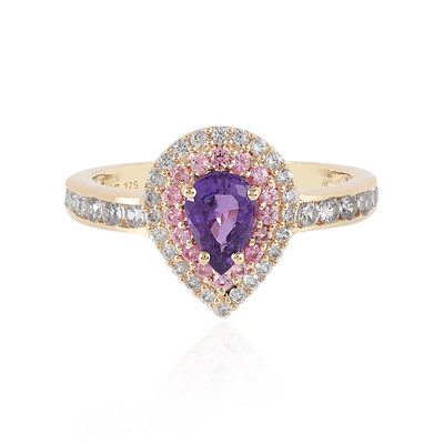 9K Ceylon Purple Sapphire Gold Ring (Adela Gold)