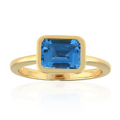 9K Swiss Blue Topaz Gold Ring (Adela Gold)