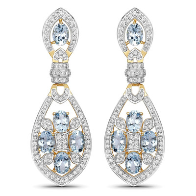 14K Aquamarine Gold Earrings (SUHANA)