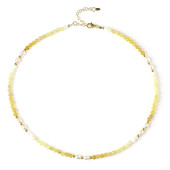 Yellow Opal Silver Necklace (Riya)