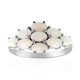 White Opal Silver Ring