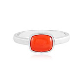 Red Ethiopian Opal Silver Ring (MONOSONO COLLECTION)