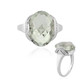 Green Amethyst Silver Ring