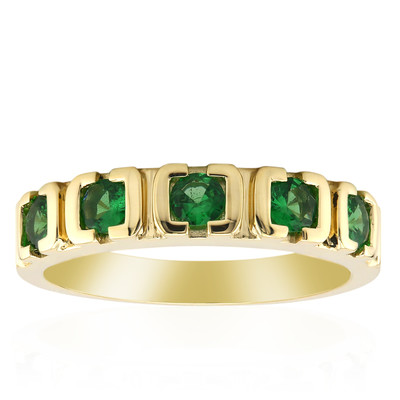 9K AAA Kenya Tsavorite Gold Ring