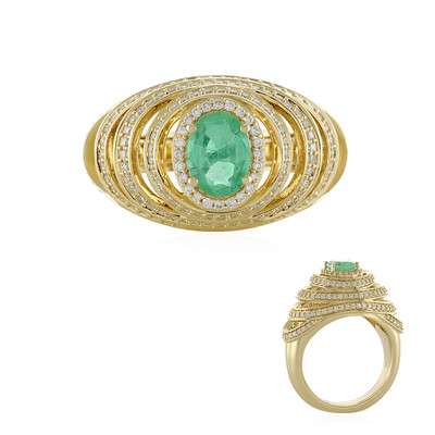 14K Colombian Emerald Gold Ring (de Melo)