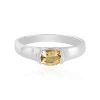 Yellow Beryl Silver Ring