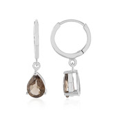 Smoky Quartz Silver Earrings