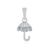 Swiss Blue Topaz Silver Pendant