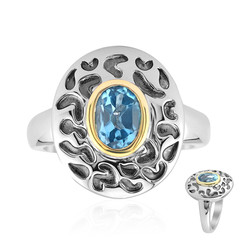 Swiss Blue Topaz Silver Ring (Remy Rotenier)